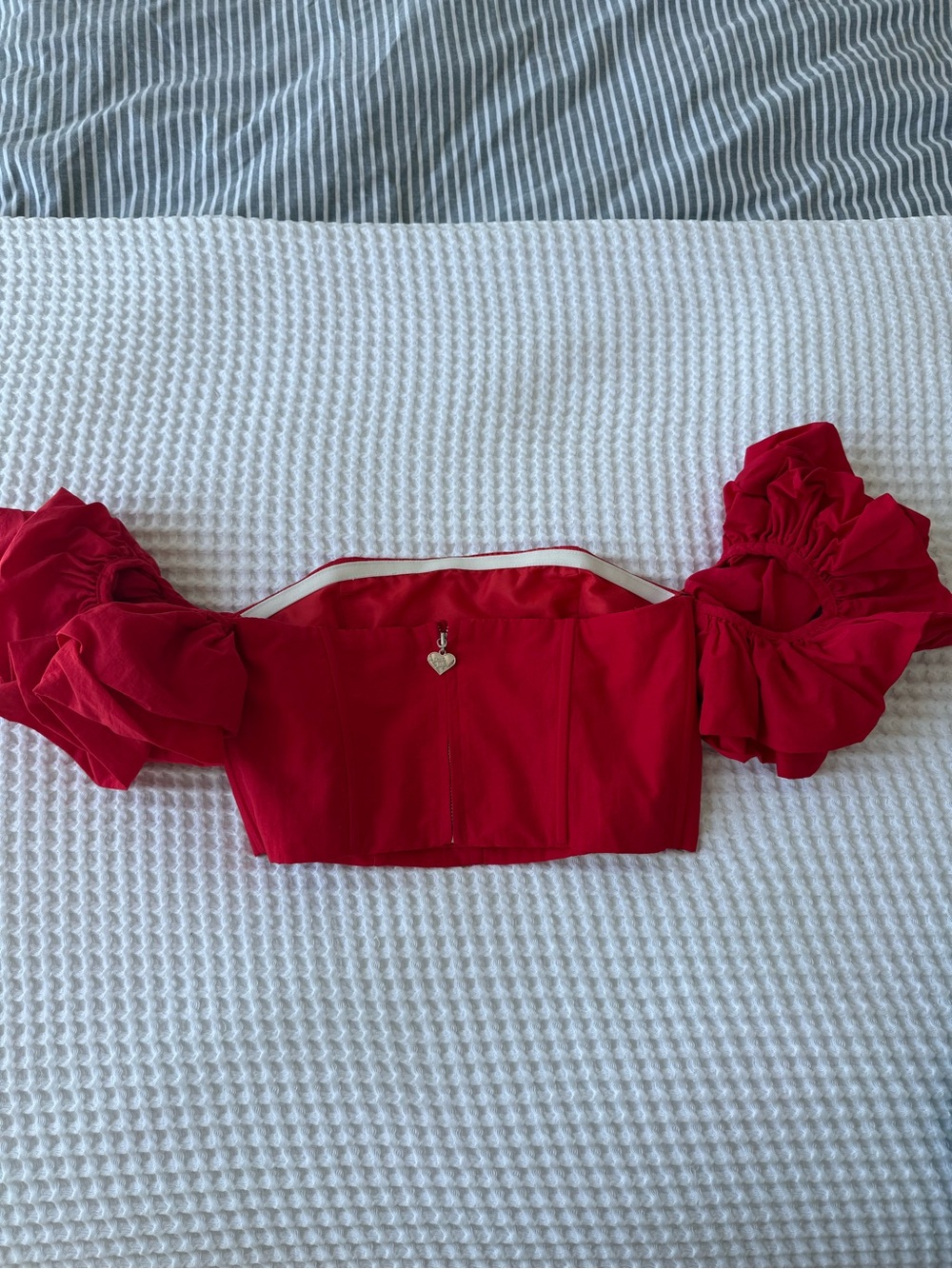 Red Off-Shoulder Top - Picture 4 of 4